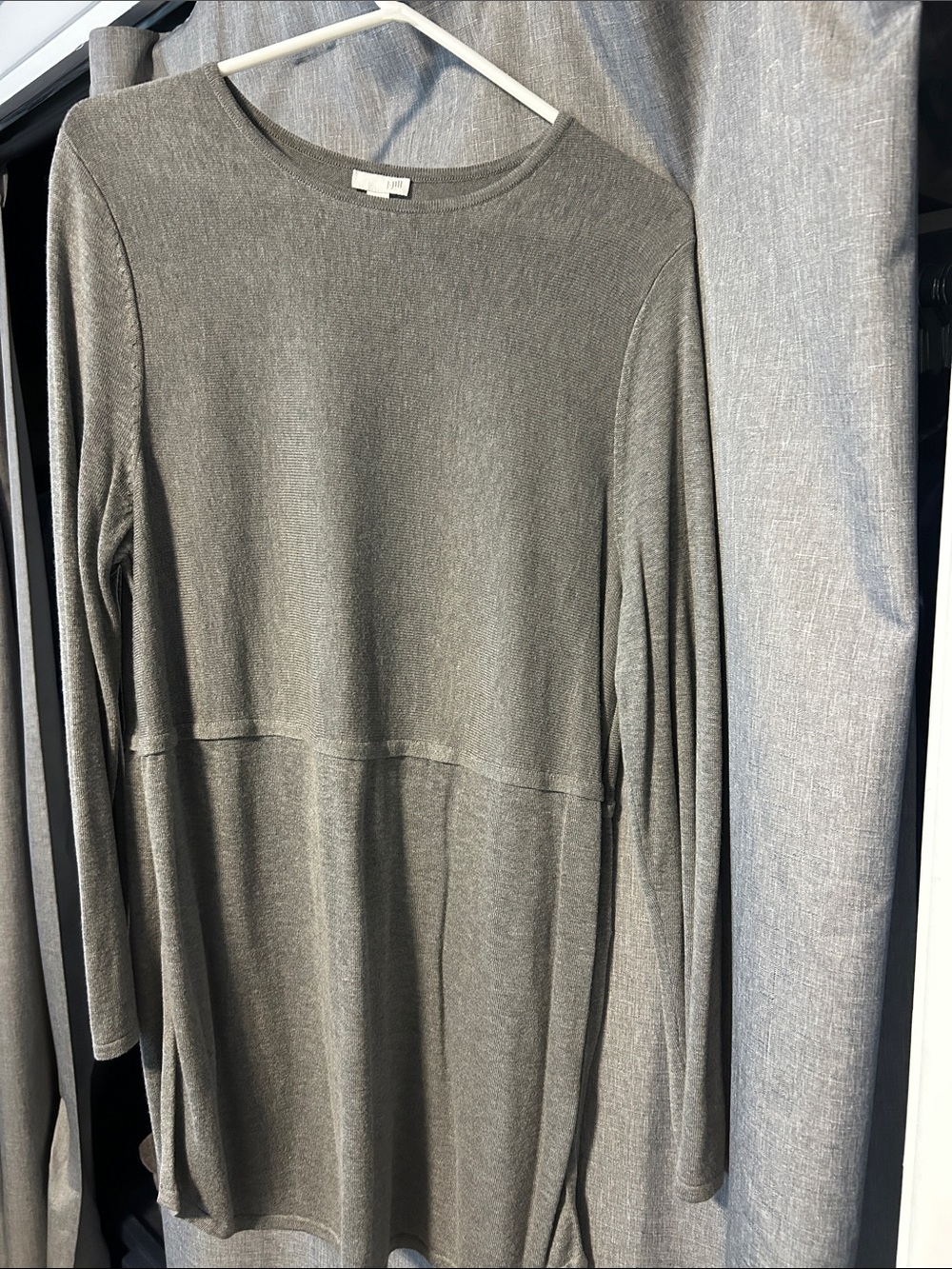 J. Jill Gray Crewneck Tunic Sweater
